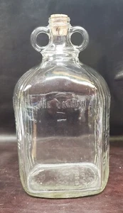 1930s Owens Illinois Art Deco One Gallon Glass Jug, Double Loop, W/Cork, EUC - Picture 1 of 11