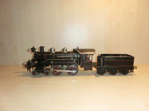15874) BING antiguo - escala 1 - locomotora de vapor 2-B - corriente fuerte - L. 53 cm - Raro - Imagen 1 de 8
