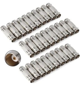 Paquete de conectores BNC 30 piezas adaptador de acoplador recto BNC hembra a hembra para CCTV - Imagen 1 de 7