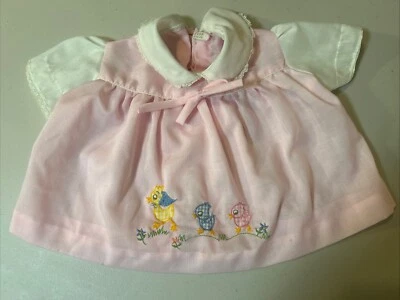 Baby Togs vintage Appliqué Ducks Pink Dress White Collar 3-6 months - Image 1 of 4