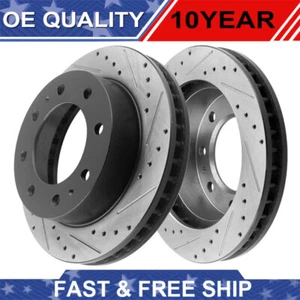 Front Drilled Brake Rotors Pair for Chevy Express 2500 3500 03-14 Suburban 2500 - Bild 1 von 6