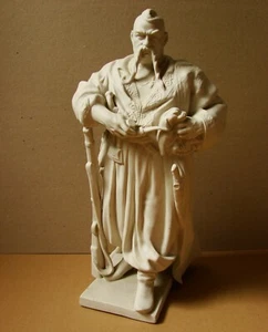 Ukrainian Soviet porcelain bisque sculpture figurine statue Cossack pipe large - Picture 1 of 12