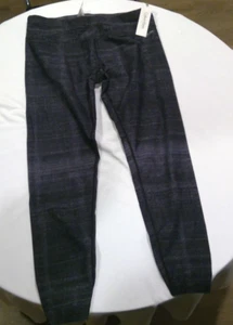 CALVIN KLEIN Performance Women's Capri Running Leggings shirred Pants SZ L Black - Picture 1 of 3