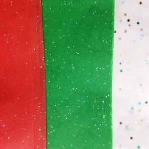 Funkelndes rot grün weiß Urlaub Geschenkpapier Taschentücher WalMart 20 x20 Zoll 25 Stück - Bild 1 von 3