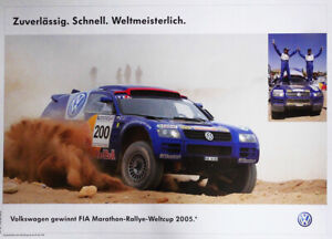 VW Audi Plakat A1 (07) -VW Volkswagen FIA Marathon Rallye Welltcap 2005 84x59 cm