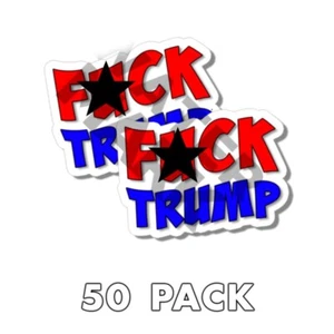 Pegatina ondulada F_ck Trump ANTI TRUMP 1x0,75 IMPEACH Trump 8647 MICRO calcomanías 50PK - Imagen 1 de 4