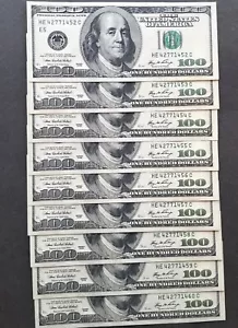 ( 1 Bill ) 100 Dollar Note 2006; P#528 HE RICHMOND Sequential UNCIRCULATED - Picture 1 of 3