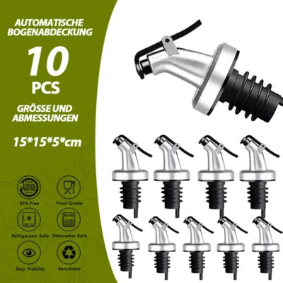 10Stk Ausgießer Flaschenausgießer Schnapsausgießer Essig Öl Wein Getränke Küche - Bild 1 von 4
