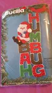 Bucilla Bah Humbug Filz Applikation Wandbehang, Weihnachtsmann Weihnachten 83121 - Bild 1 von 2