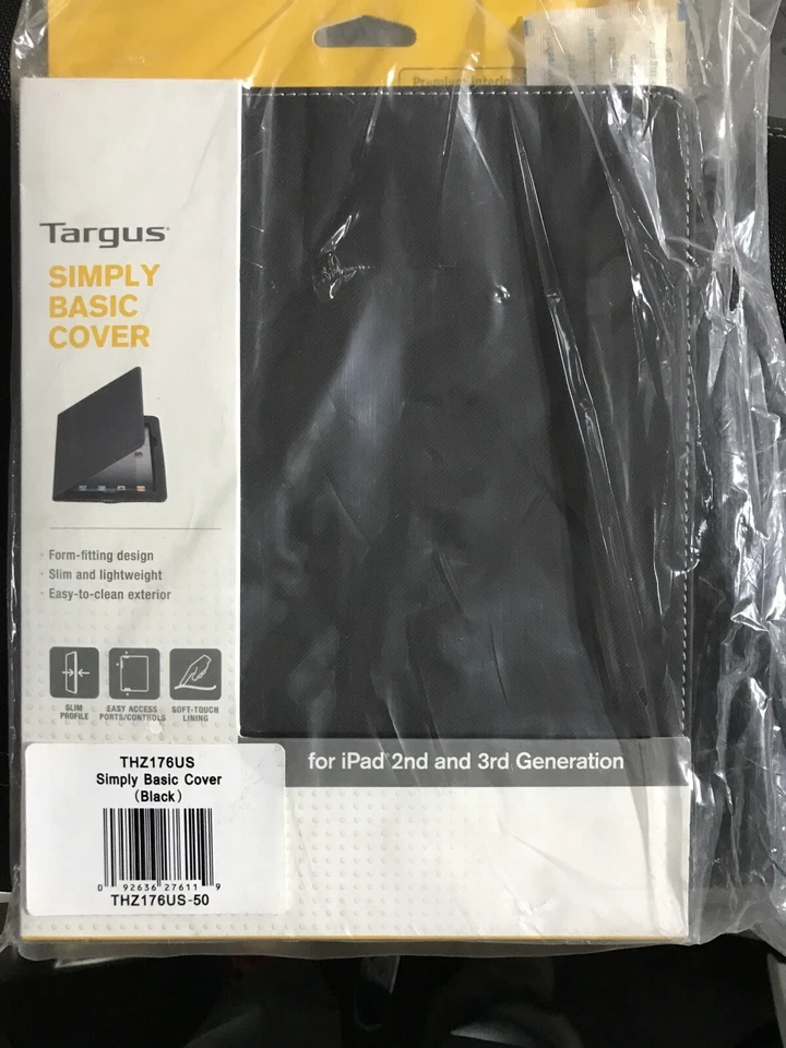 TARGUS SIMPLY BASIC COVER IPAD 2nd & 3rd Generation Black Slim Profile THZ176US - Image 1 of 1