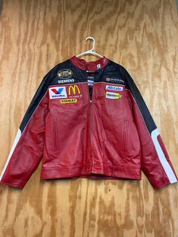 Kasey Kahne Nascar NEXTEL Cup Jacket #9 Dodge Stanley Wilson Leather Red Size XL Cover