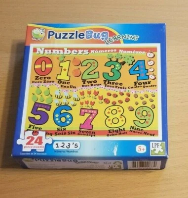 Puzzle Bug Learning Numbers Numeros 24  Piece LPF Jigsaw Puzzle NIB - Image 1 of 2