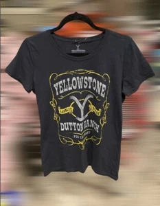 Yellowstone Dutton Ranch Loyalty Honor Mineral Wash Women's T-Shirt Black S-M-L - Picture 1 of 2