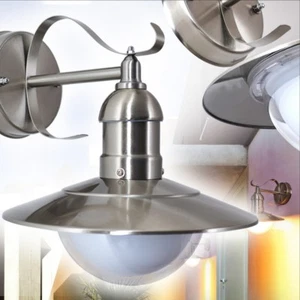 Design Aussenwandleuchte Wand Lampe Edelstahl Terasse Außen Leuchte Wandleuchte  - Imagen 1 de 3