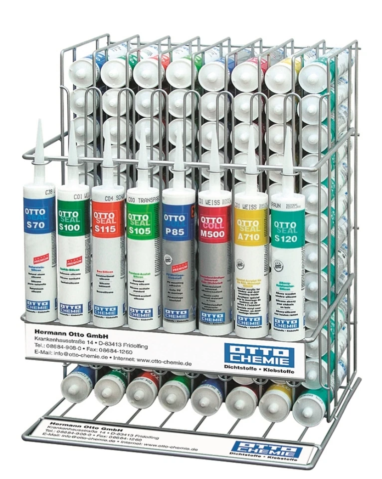 Otto Chemie Kartuschenständer Präsentation Display für 8x13 Kart. z.B. S100, S70