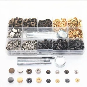 165 piezas Poppers de alta resistencia sujetadores a presión botón de botón de presión herramientas artesanales de cuero - Imagen 1 de 6