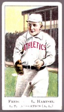 1908 E91 American Caramel Freddy Fred Hartsel Philadelphia Athletics A. L. L. F.