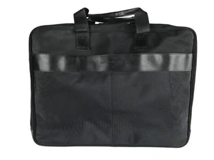 Kenneth Cole New York Unisex Black Canvas Zip Around Double Handles Laptop Bag - Picture 1 of 10
