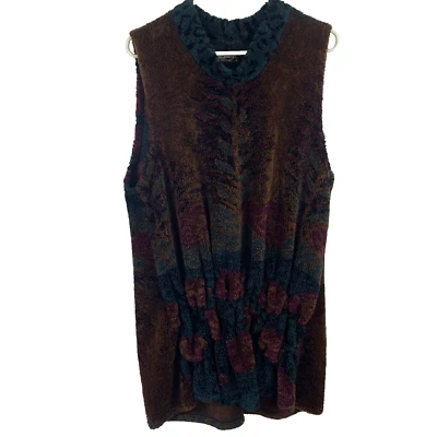 Lee Andersen Womans Boucle Dress Sleeveless Ruched Waist Medium Multicolor - Image 1 of 4