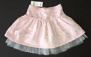 NWT Gymboree Rising Star Sz 6 Pink Tulle Hem Metallic Star Knit Skirt - Picture 1 of 1