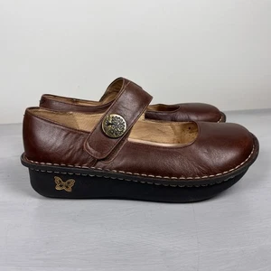 Zapatos Mary Jane Alegria Paloma Cuero Marrón Talla 38 PAL-682 Confort Enfermera 8/8.5 - Imagen 1 de 14
