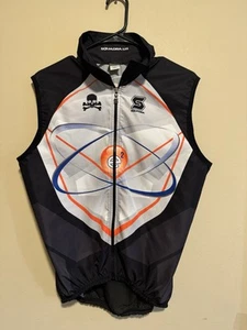SQUADRA Cycling Vest Jersey - e2 / e2 = 2 fast - Size Small - Black Mesh - Picture 1 of 11