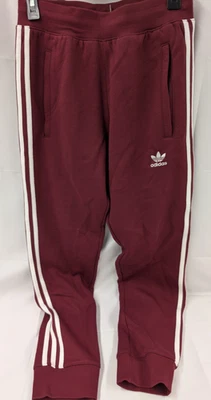 Adidas Originales Adicolor 3 Rayas Granate Pantalón de Chándal Para Hombre Talla Pequeña Nuevo Foto 1 de 4