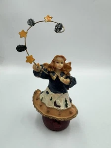 "Estatuilla de resina de ángel pintada a mano Huntington de 12"", ¡vestido de valle de Navidad PAZ! - Imagen 1 de 8