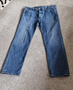 Mens M&S Straight Fit Jeans In Medium Blue. UK Size 38W 33L - Picture 1 of 8