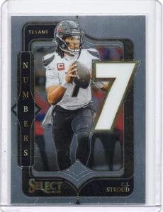 2024 Panini Select - Numbers C.J. Stroud #18 Houston Texans - Imagen 1 de 2