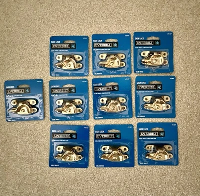 Sash Lock Everbilt 实心黄铜结构 10 件装 #472837 — 第 1/4 张图片