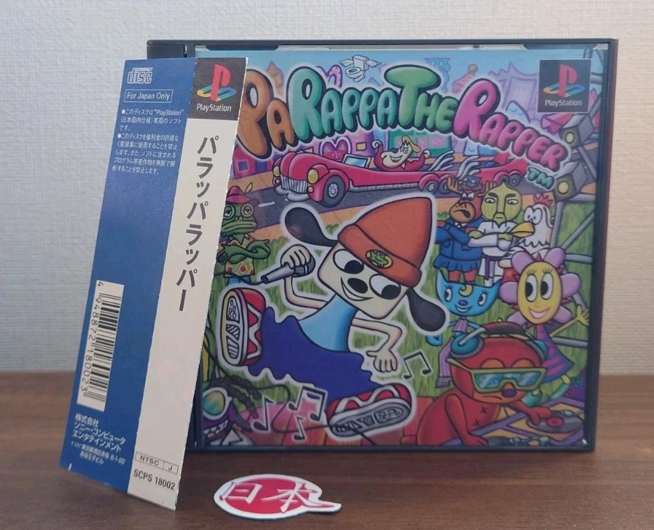 PS1 Parappa The Rapper + SPINE & POSTER Sony PlayStation NTSC-J FREE SHIP - Image 1 of 4