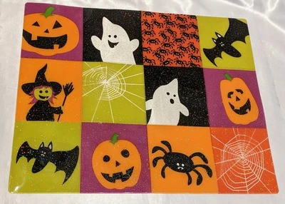 Set Of 6 Adorable Halloween Thick Vinyl Placemats 2007 Reversible Great For Kids - Image 1 of 4