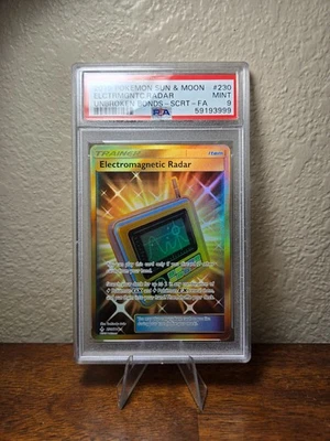 PSA 9 Electromagnetic Radar (Secret) 230/214 Sm-Unbroken Bonds Holo - Image 1 of 2