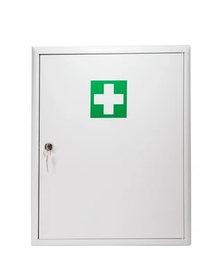 LÜLLMANN GMBH Verbandschrank weiß Stahlblech Erste Hilfe Kasten mit Füllung DIN 13157