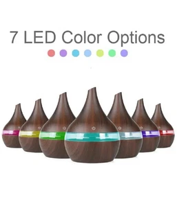 Diffusore Oli Essenziali Umidificatore Ultrasuoni Aromaterapia con Luce LED - Foto 1 di 7