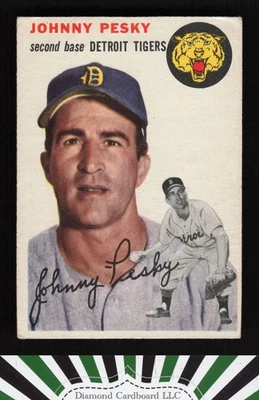 1954 Topps #63 Johnny Pesky GD a - Image 1 of 2