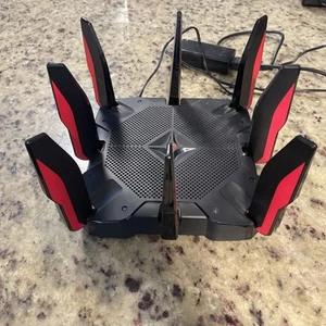 Routeur de jeu TP-LINK Archer AX10000 Tri-Band Wi-Fi 6 - Noir/Rouge - Photo 1/7