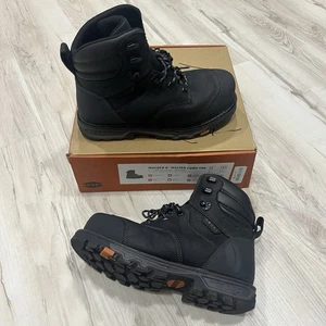 BRUNT Mulder rahmengenähte Comp Toe 6" Arbeitsstiefel schwarz Herren Größe 12 wasserölbeständig - Bild 1 von 12