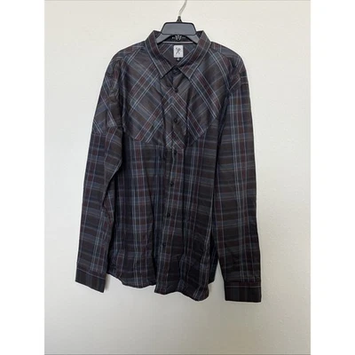 Marc Ecko Men Button Up Dress Shirt Sz X-Large Multicolor Plaid Long Sleeve NWT - Image 1 of 4