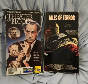 Set Of 2 Vincent Price VHS Tapes, Tales Of Terror And Theater Of Blood - Picture 1 of 5