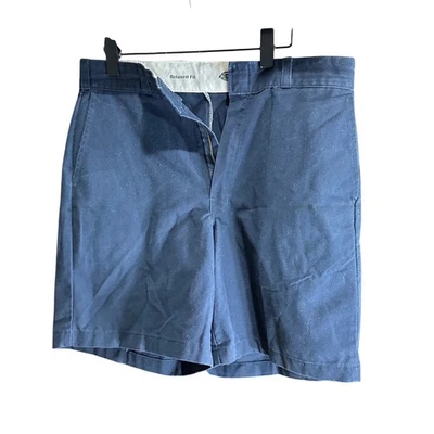 Dickies Relaxed Fit Navy Blue Work Shorts Men's Size 34 Flat Front Casual Chino - Image 1 of 4