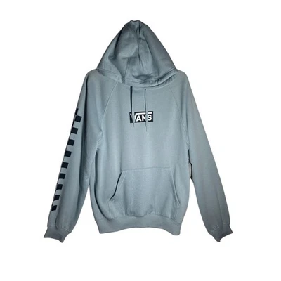 Sudadera con Capucha Pullover Vans en Caja para Hombres Manga Pequeña a Cuadros Azul NUEVO Foto 1 de 4