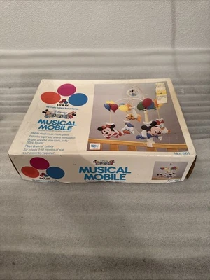 Vintage 1984 Dolly Disney Babies Musical Mobile Mickey Mouse Friends Nursery - Image 1 of 4