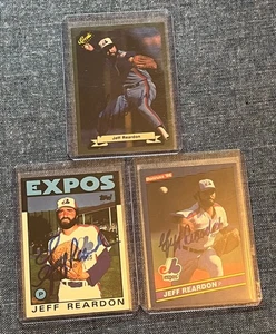 JEFF REARDON SIGNED 1986 TOPPS TIFFANY DONRUSS 1987 CLASSIC AUTO MONTREAL EXPOS - Bild 1 von 1