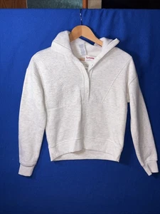 RBX Damen Sweatshirt XS creme grau Langarm Stehkragen Activewear 1/4 Knopf - Bild 1 von 4