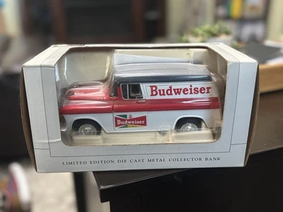 Camión de reparto Budweiser 1957 Chevy panel banco fundido a presión 1:24 por SpecCast Foto 1 de 4