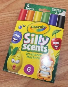 Confezione Marcatori Lavabili Originali Crayola (6) Profumi Sciocchi *NUOVI* - Foto 1 di 3
