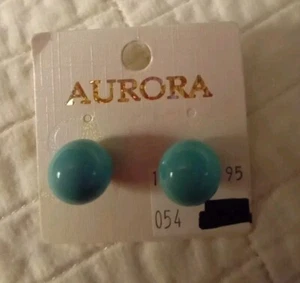 KLASSISCHE GROSSE OHRSTECKER BLAU/GRÜN KUGEL NEU USA VERKÄUFER - Bild 1 von 3