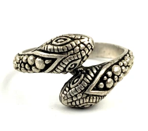 Sterling Silver Ring Size 7 Womens Snake Southwestern Arizona Serpent Reptilian - Picture 1 of 8